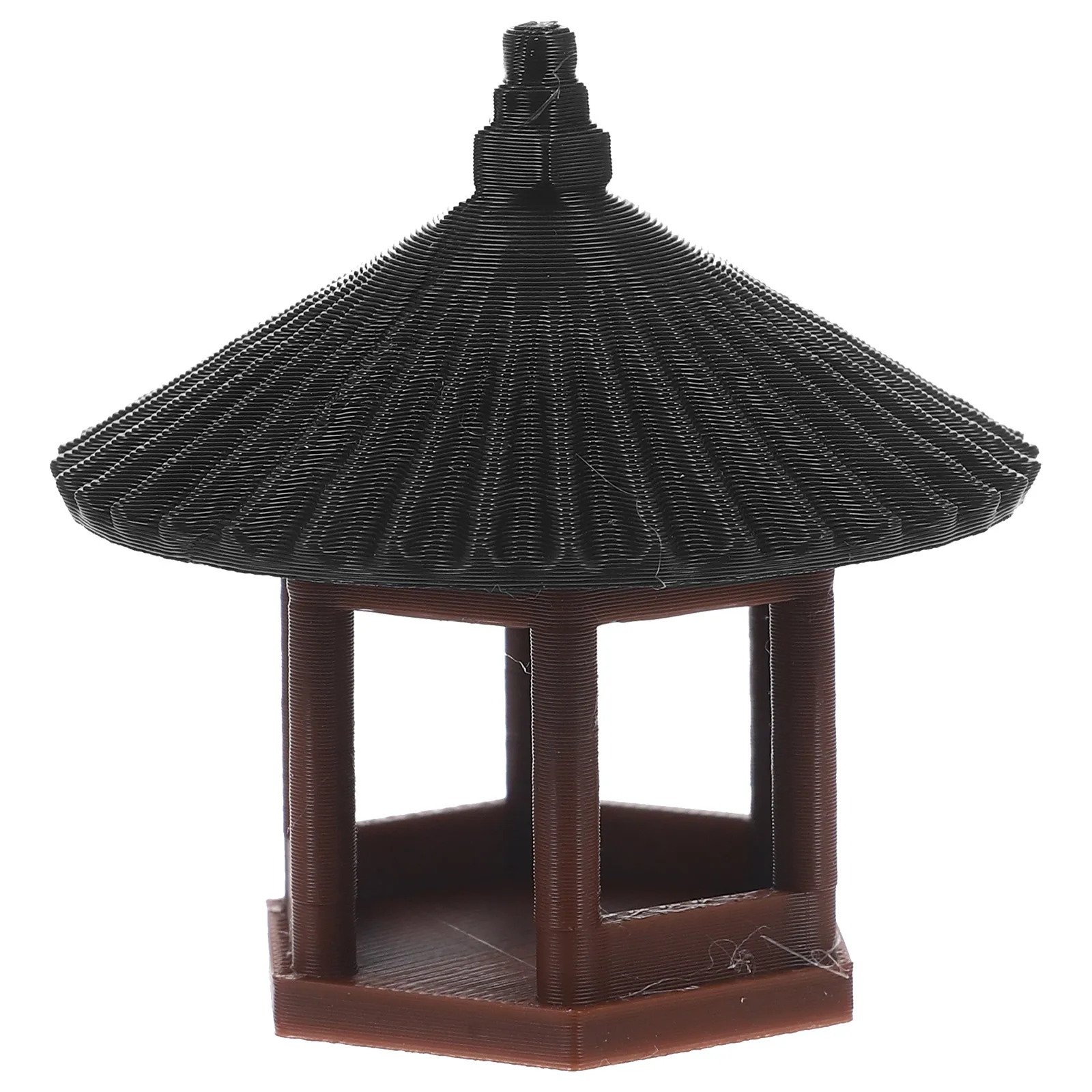 

Mini Plastic Pavilion Statue Durable Zen Garden Ornament for Aquarium Landscaping Bonsai Yard Tabletop Garden Decor