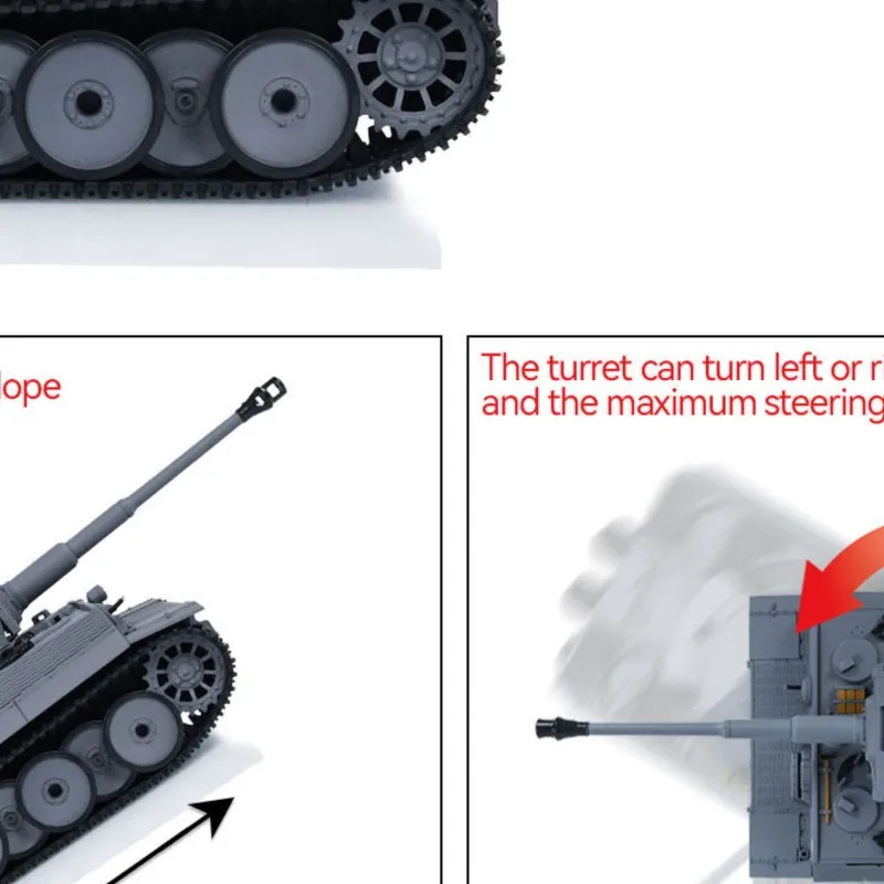 

Gifts Taigen 1/24 RC Battle Tank Tiger I Remote Control Military Tanks Infrared Combat Cars Vehicle Toys for Boys TH23570