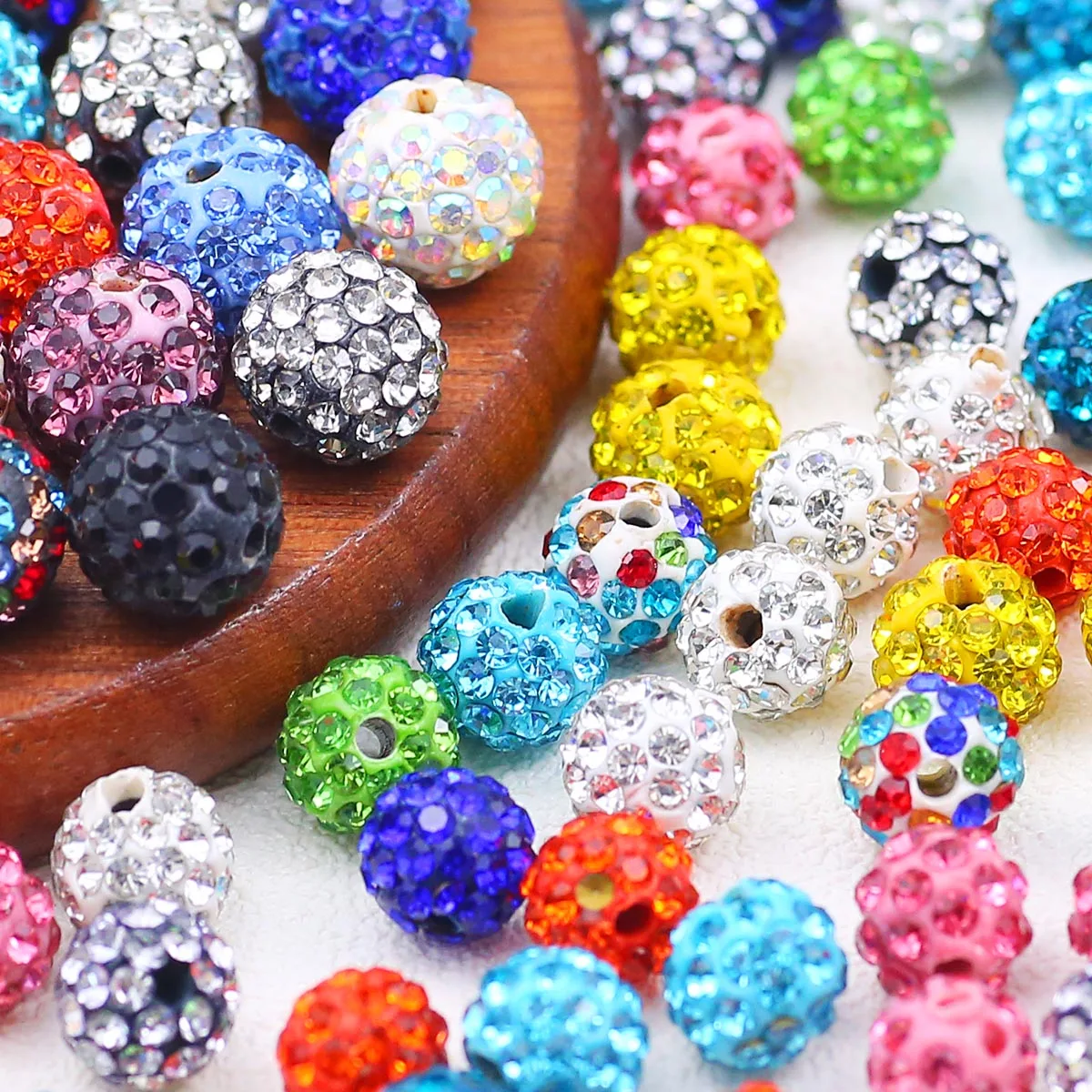 Perles Shambhala de 4 à 10 mm, couleurs assorties, faites à la main, DIY pour la fabrication de bijoux, bracelets, cordons de perles, perles en vrac, accessoires
