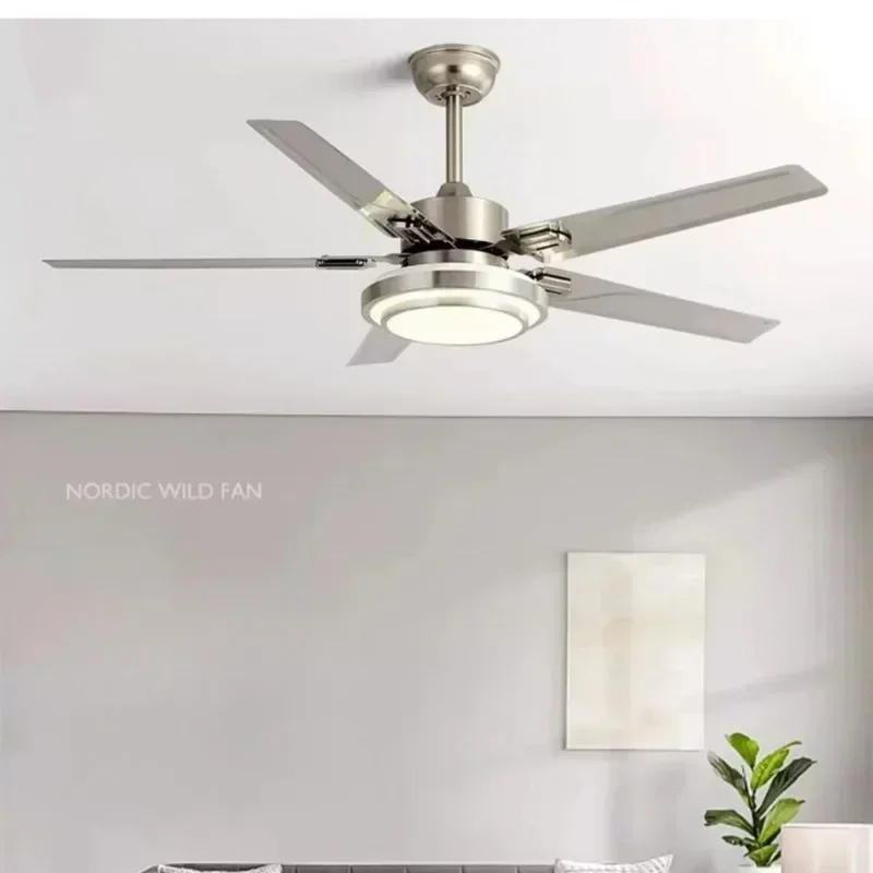 

42/48/52 inch outdoor ceiling fans with lights and remote low profile ceiling fan stainless steel industrial style wall fan lamp