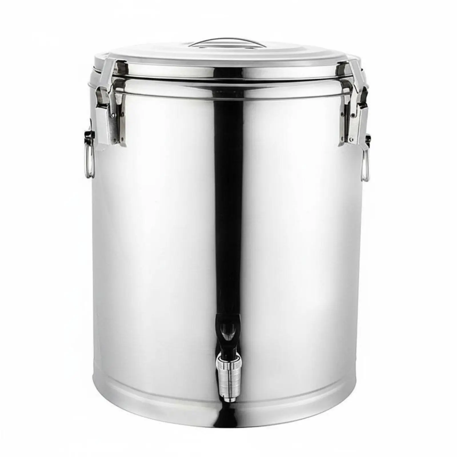 Durable Insulated Liquid Container Stainless Steel Thermal Dispenser with Silicone Sealed Lid and Easy Flow Resin Valve for Food