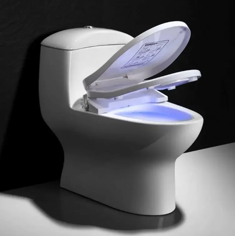 Self Clean Smart Bidet With Panel Heated Smart Toilet Seat Elongated Toilet Seat Cover