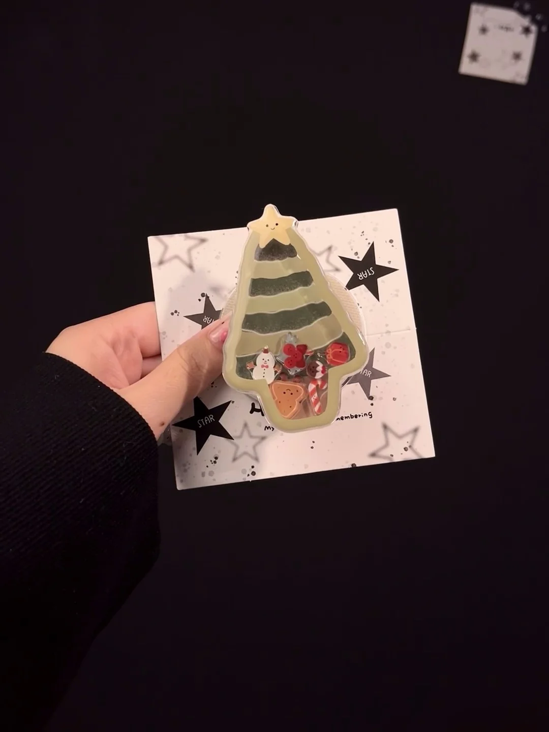 

Christmas tree magnet Strong Magnetic Phone Holder and refrigerator sticker with moving gadgets inside