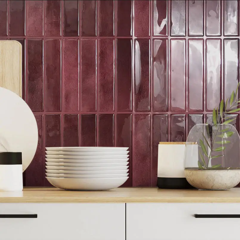 Oil-Proof Self-Adhesive Kitchen Wall Stickers, Waterproof Heat-Resistant Backsplash Wallpaper, for Home Apartment Bathroom Decor