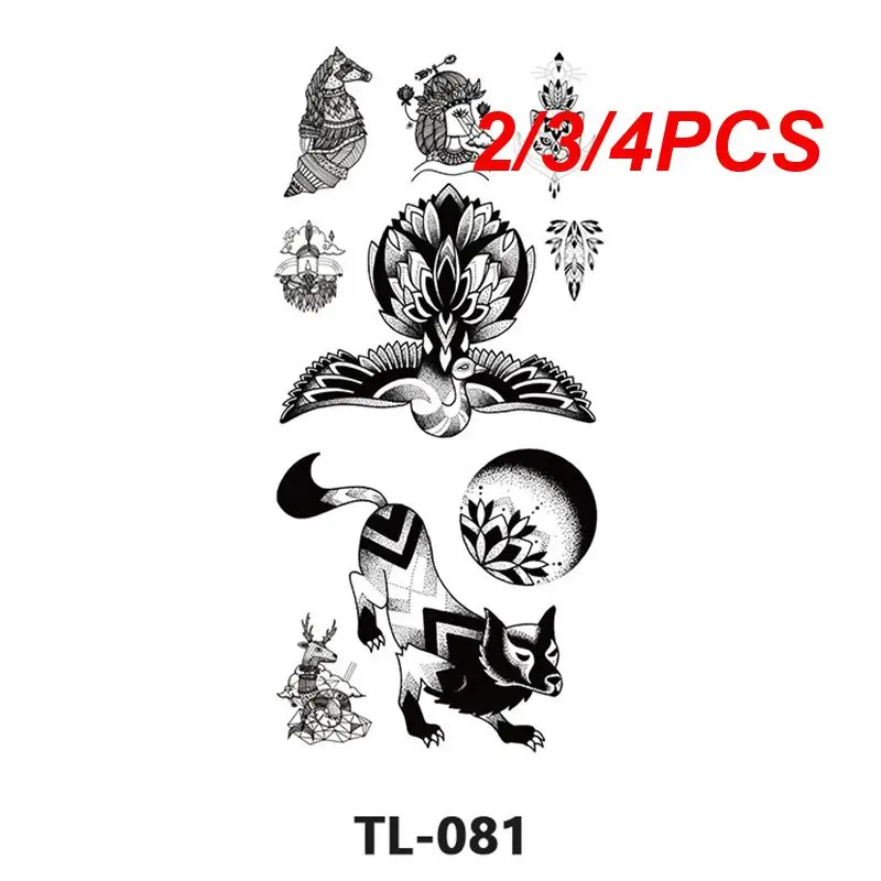 2/3/4PCS Hand Drawn Temporary Tattoo Sticker Can Amplify Body Advantages And Enhance Appearance Face Decoration