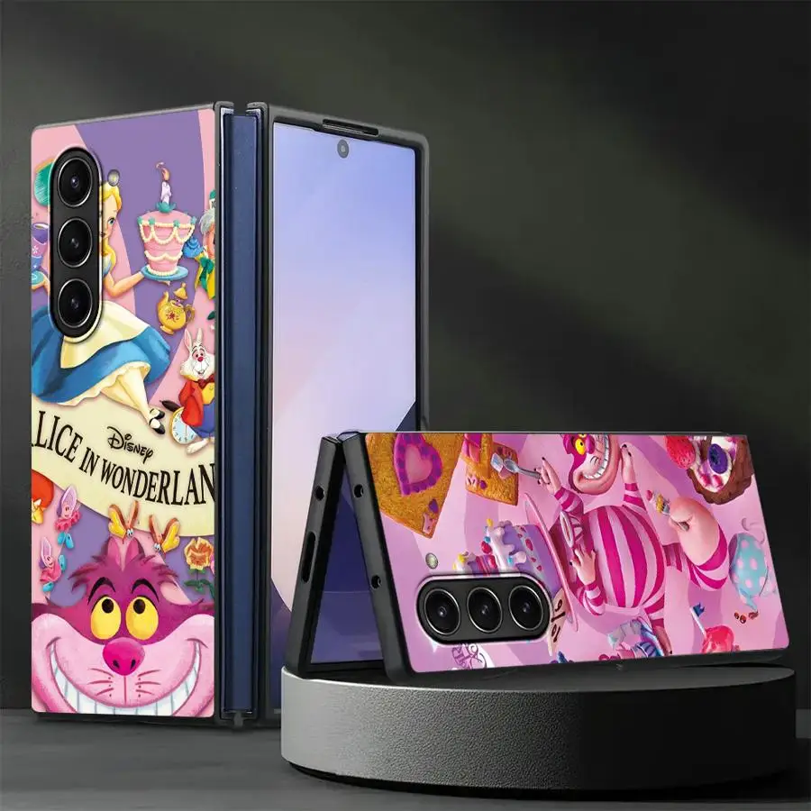 Чехол для Samsung Galaxy ZFold7 ZFold5 ZFold3 ZFold4 ZFold6 Z Fold 7 6 5 4 3, задняя крышка телефона Чеширский кот Алиса Чехол для Samsung Galaxy ZFold7 ZFold5 ZFold3 ZFold4 ZFold6 Z Fold 7 6 5 4 3, задняя крышка телефона Чеширский кот Алиса