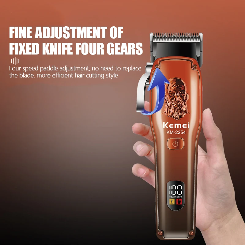 كيمي-آلة تشذيب شعر لاسلكية للرجال ، مقصات شعر ، شاشة عرض ليد ، قص شعر احترافي ، قابلة لإعادة الشحن ، قص شعر منزلي ،