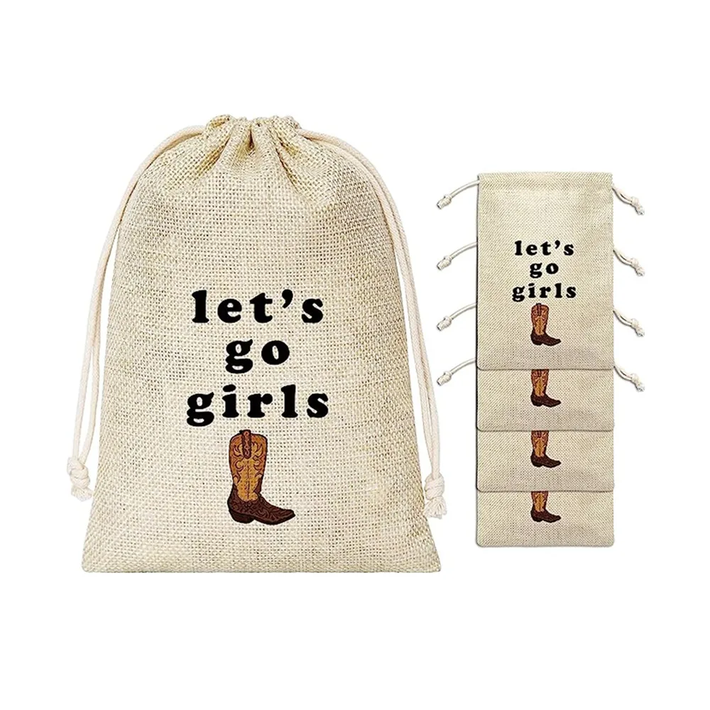 

20pcs Hangover Gift Bags - Let's Go Girls - Cotton Gift Bag For Bachelorette Party, Engagement Party, Wedding, Bridal Shower