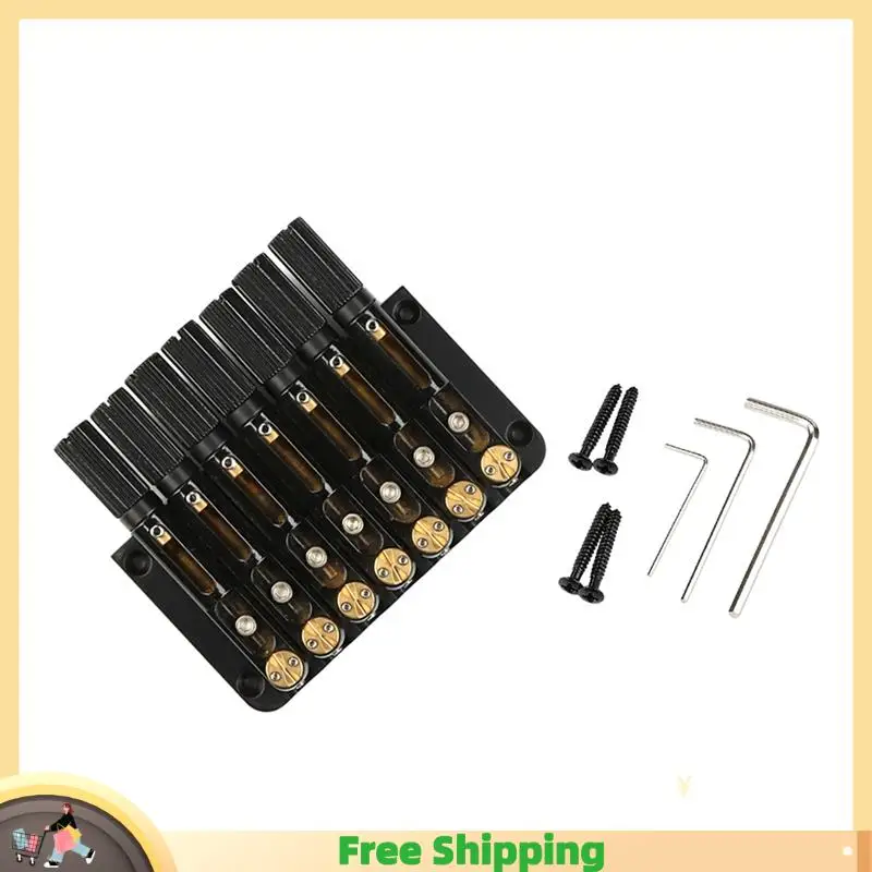 

X08A 7 String Headless Metal Saddle Bridge Musical Instrument Replacement Headless Guitar Accessories