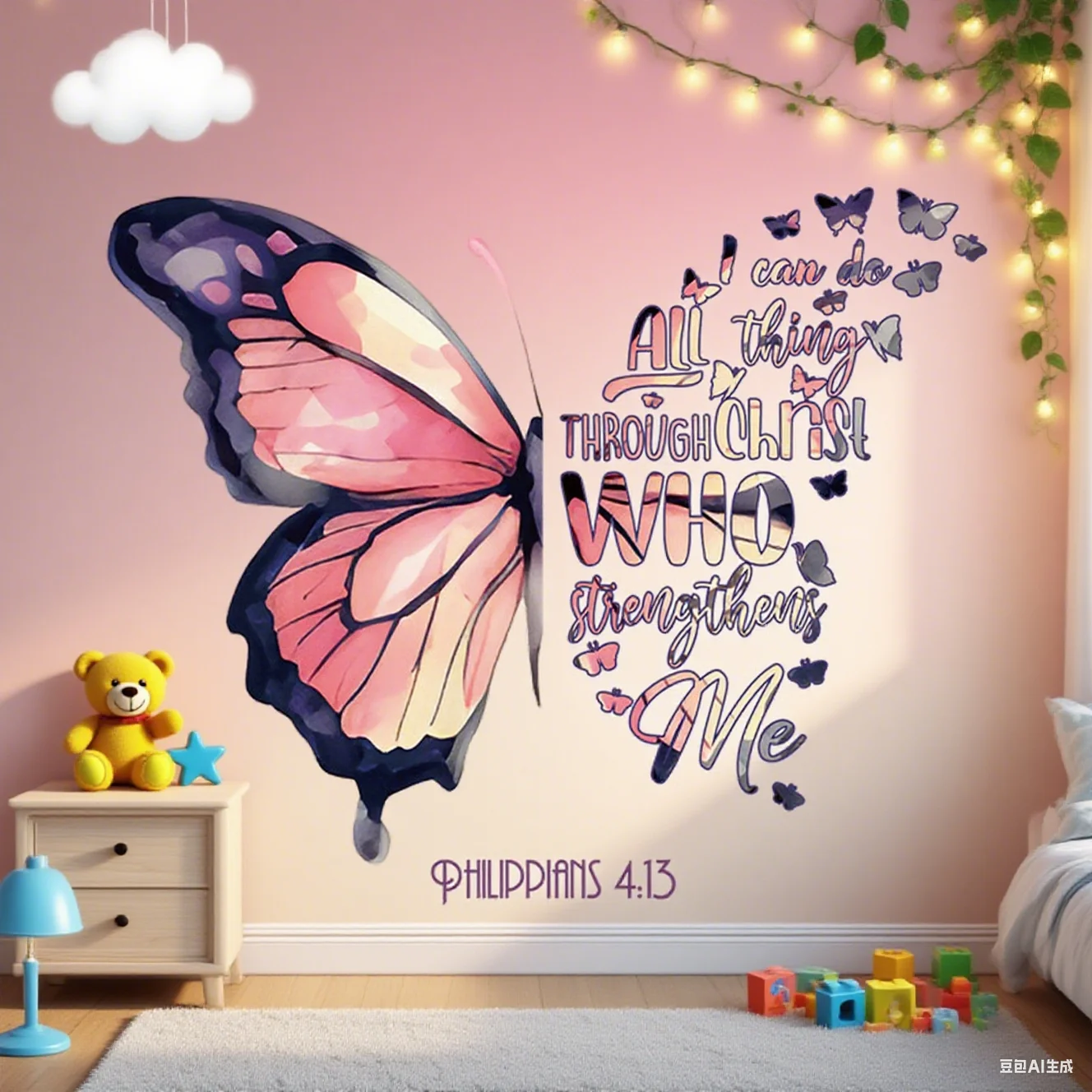 

Butterfly Dreamcatcher Wall Stickers | Kids Room Cartoon Decor | Bedhead Self-Adhesive Decals | Waterproof Wall Art | Cozy Room