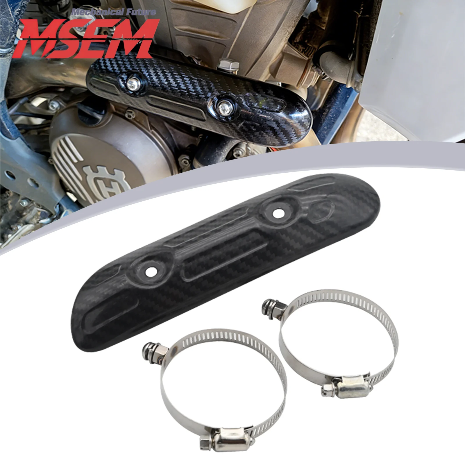 

Motorcycle Carbon Fiber Heat Insulation Cover Exhaust Pipe For KTM 250-500 EXC 250 SX-F 2007-2023 Huqvarna FX/FE 250/350/450/501