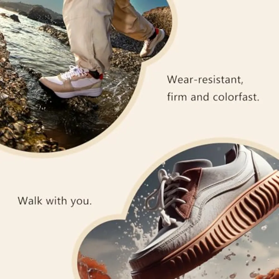 أربطة أحذية مستديرة بيضاء من البوليستر مع أطراف معززة مثالية للأحذية والإكسسوارات المختلفة 120 سم/47ih #5