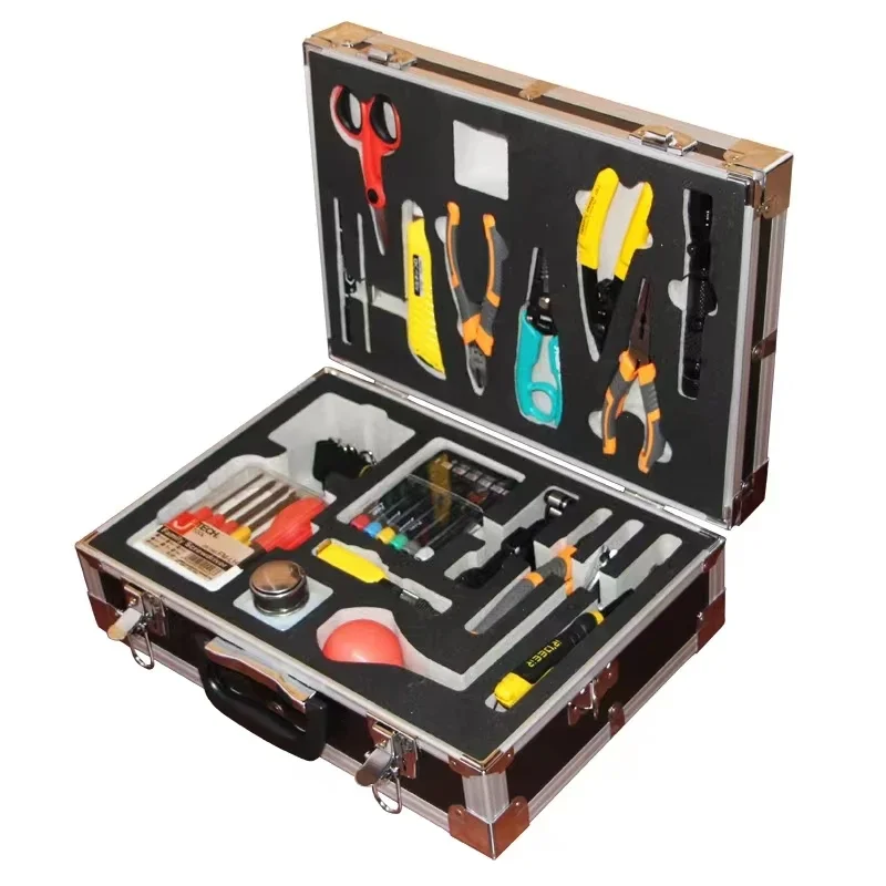 Factory Price KL-08C Fiber Optic construction tool box Universal Fiber Cable Slitter And Fusion Splice Sleeves of Tool Kit