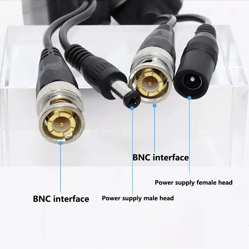 ESCAM BNC Power 4K Video Balun Transceiver Connectors to RJ45 BNC male for CCTV video Camera