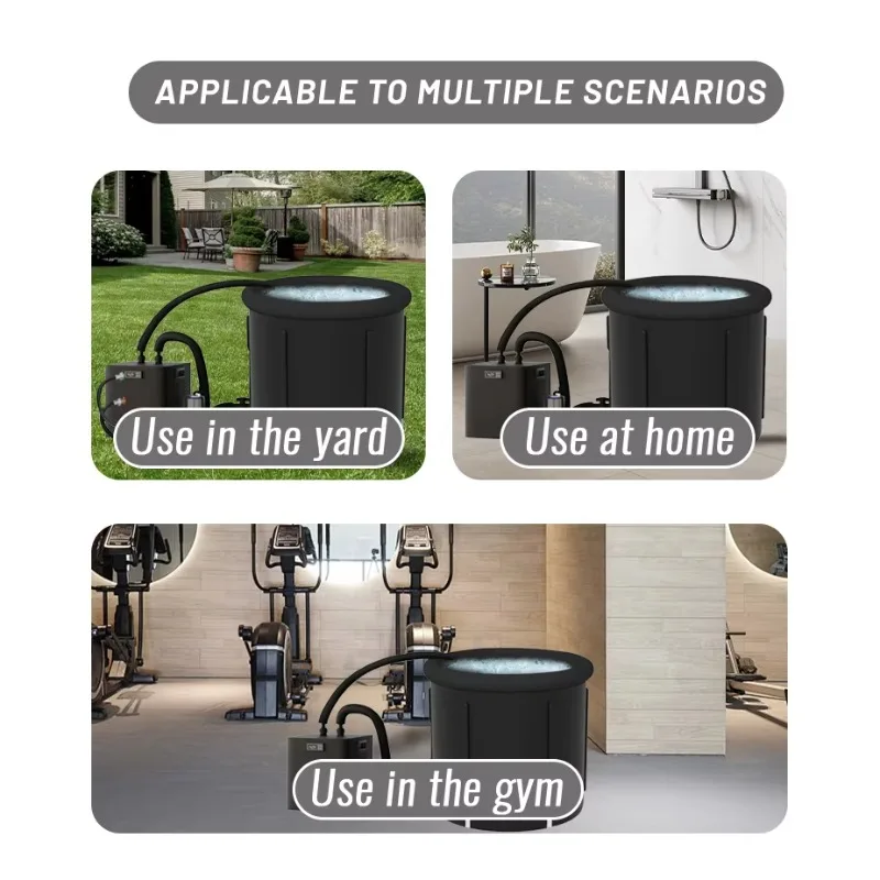 Xiangyin Vanace Ice Bath Tub Chiller Combination Pack 400L Cold Plunge Ice Tub Bath With 1HP Water Chiller For Athletes Sport