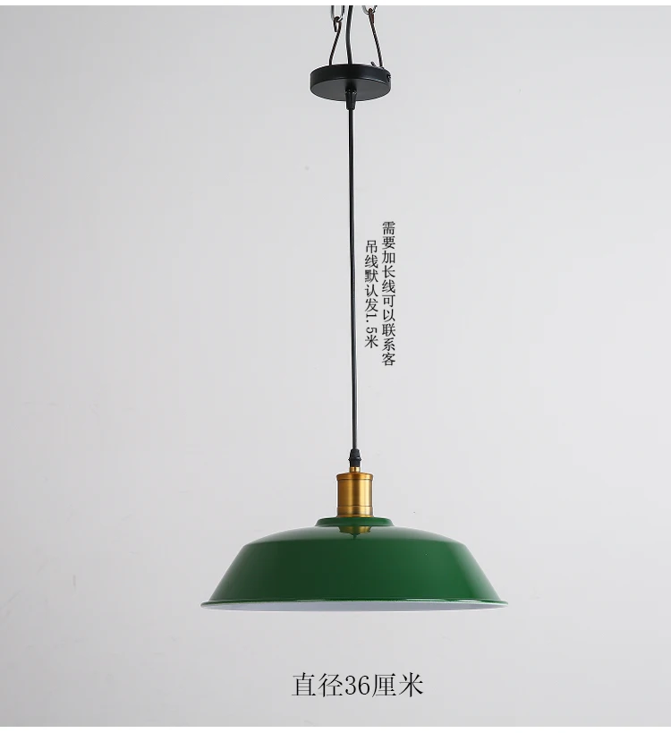 retro industrial style dark green creative personality hot pot restaurant barbecue restaurant  pendant lights  lamp  home decor