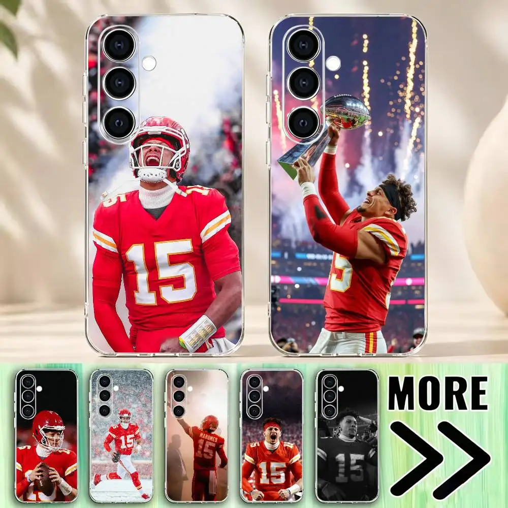 Patrick Mahomes-PM-Fatrick  Phone Case Transparent Soft TPU Case For Samsung A73,A72,A70,A71,A53,A52,A51