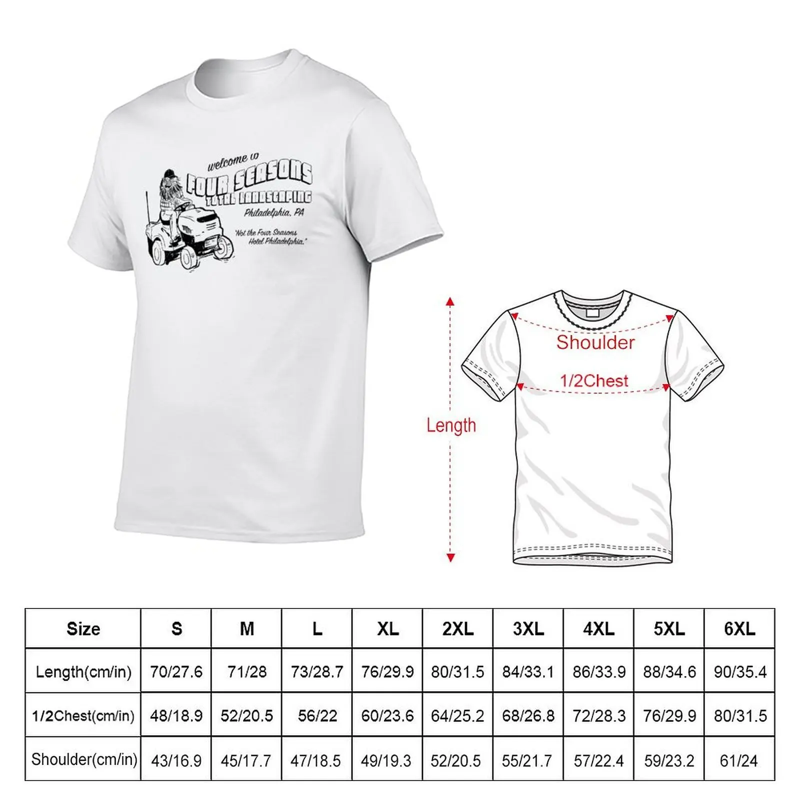 Four Seasons Total Landscaping Gritty drawing black T-Shirt man t shirt summer man t shirts graphic T-Shirt