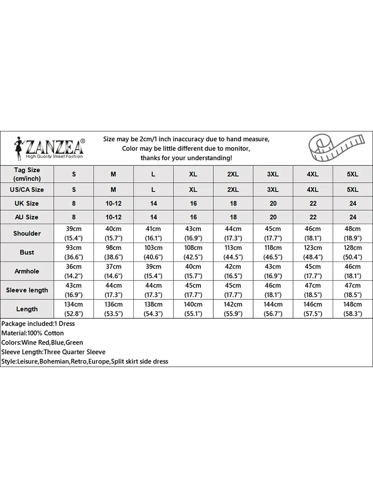 2025 Autunno Moda Abiti con stampa floreale ZANZEA Abito lungo da donna Vintage Manica 3/4 Lavoro Vestito estivo Robe Femme Abiti bohémien