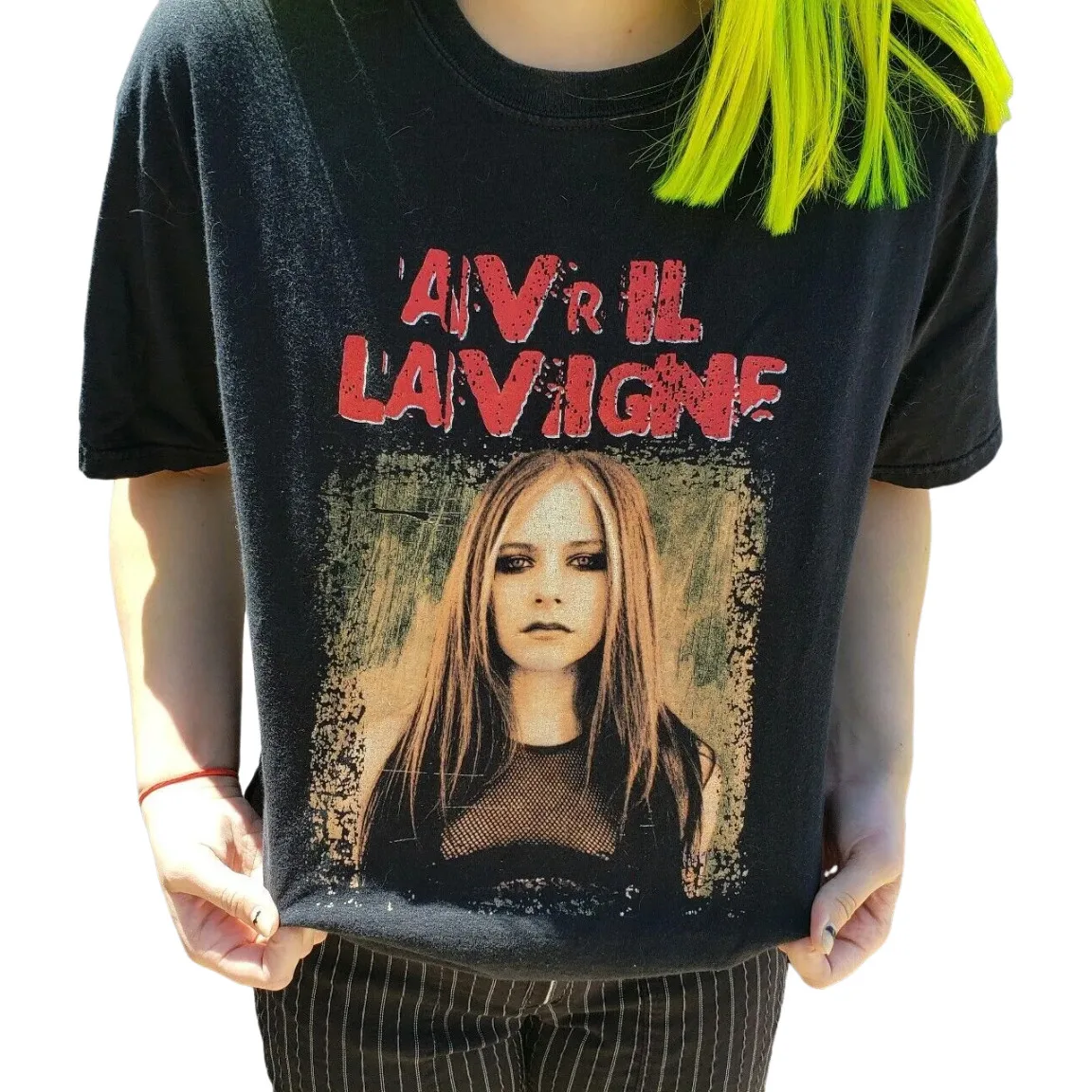 Vintage Avril Lavigne Bones 2004 Eyes Tour Black T-Shirt