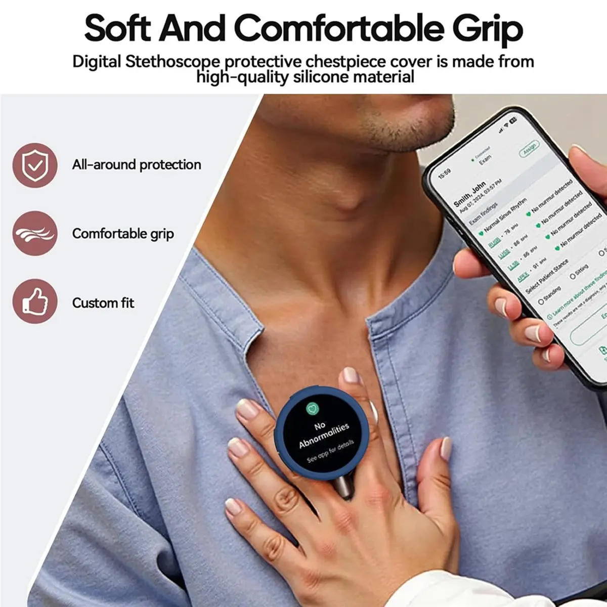 

Набор из 6 силиконовых защитных чехлов ABKM для EKO CORE 500 ™ Цифровой стетоскоп, пылезащитный колпачок предотвращает попадание пыли