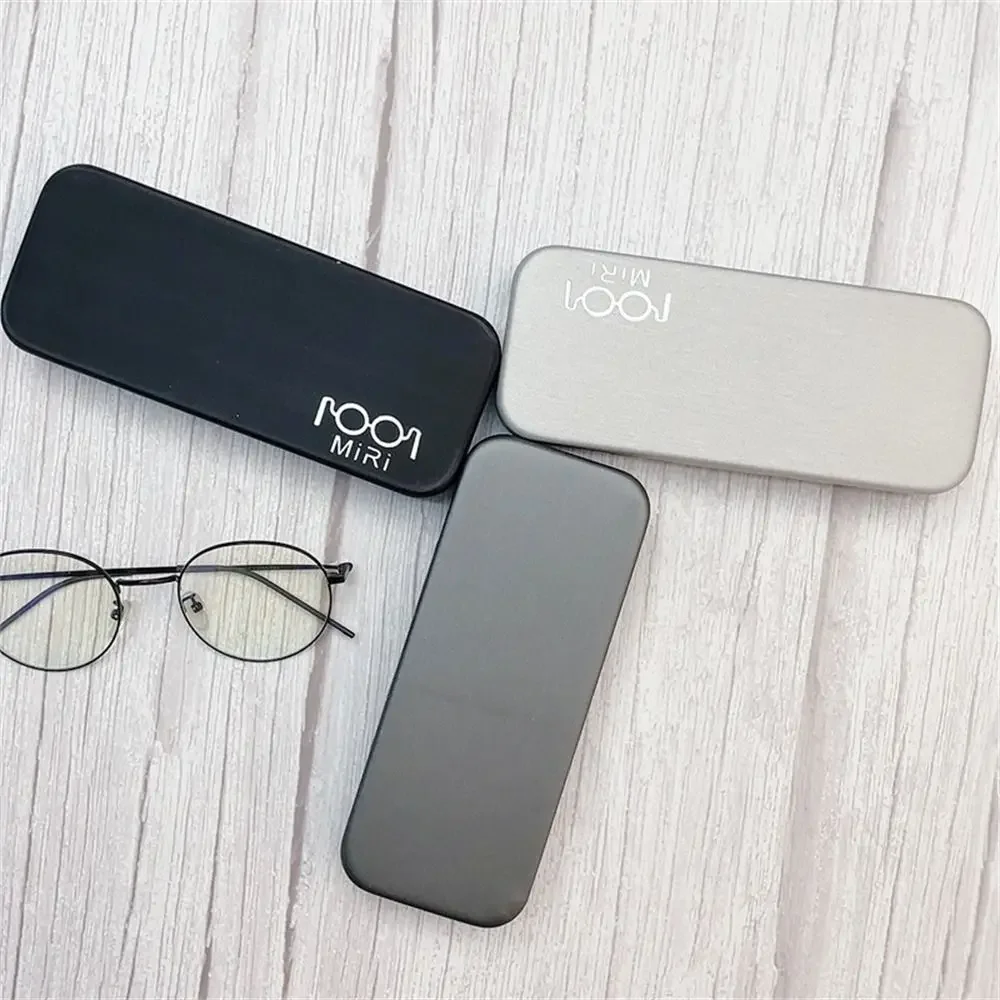 صندوق نظارات محمول مقاوم للضغط، حافظات نظارات معدنية قابلة للطي، غطاء حماية للرجال والنساء