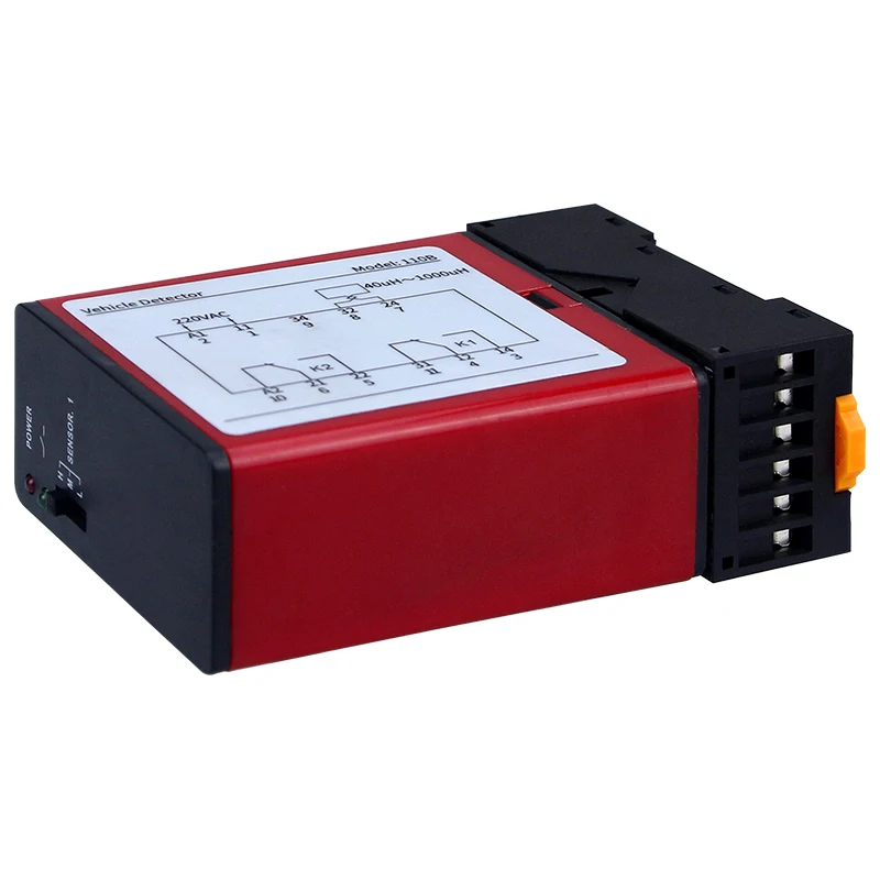 Parking Lot Sensing Vehicle Detector, Site Sensing Pole Coil Single Channel Vehicle Inspection Microwave 110B 24V Barrier Gate