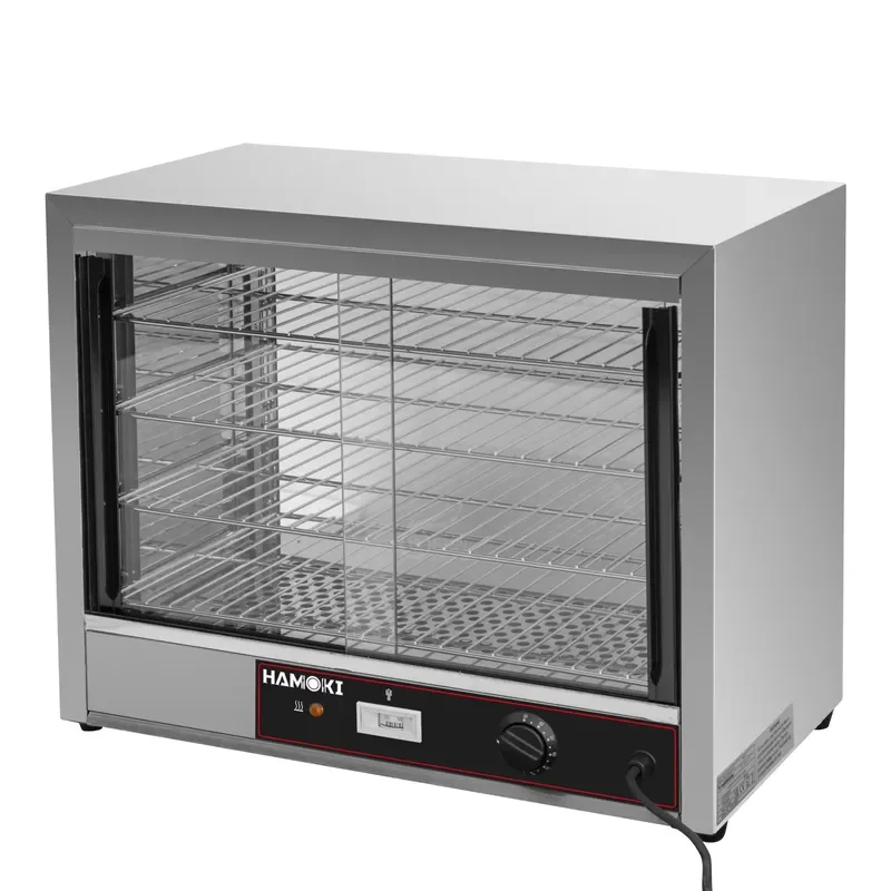 FW-805 Commercial Glass Food Warmer Display Cabinet 4 5 Layer Shelf Pie Heater with Thermostat 220V 230V 240V for Bakery Shop