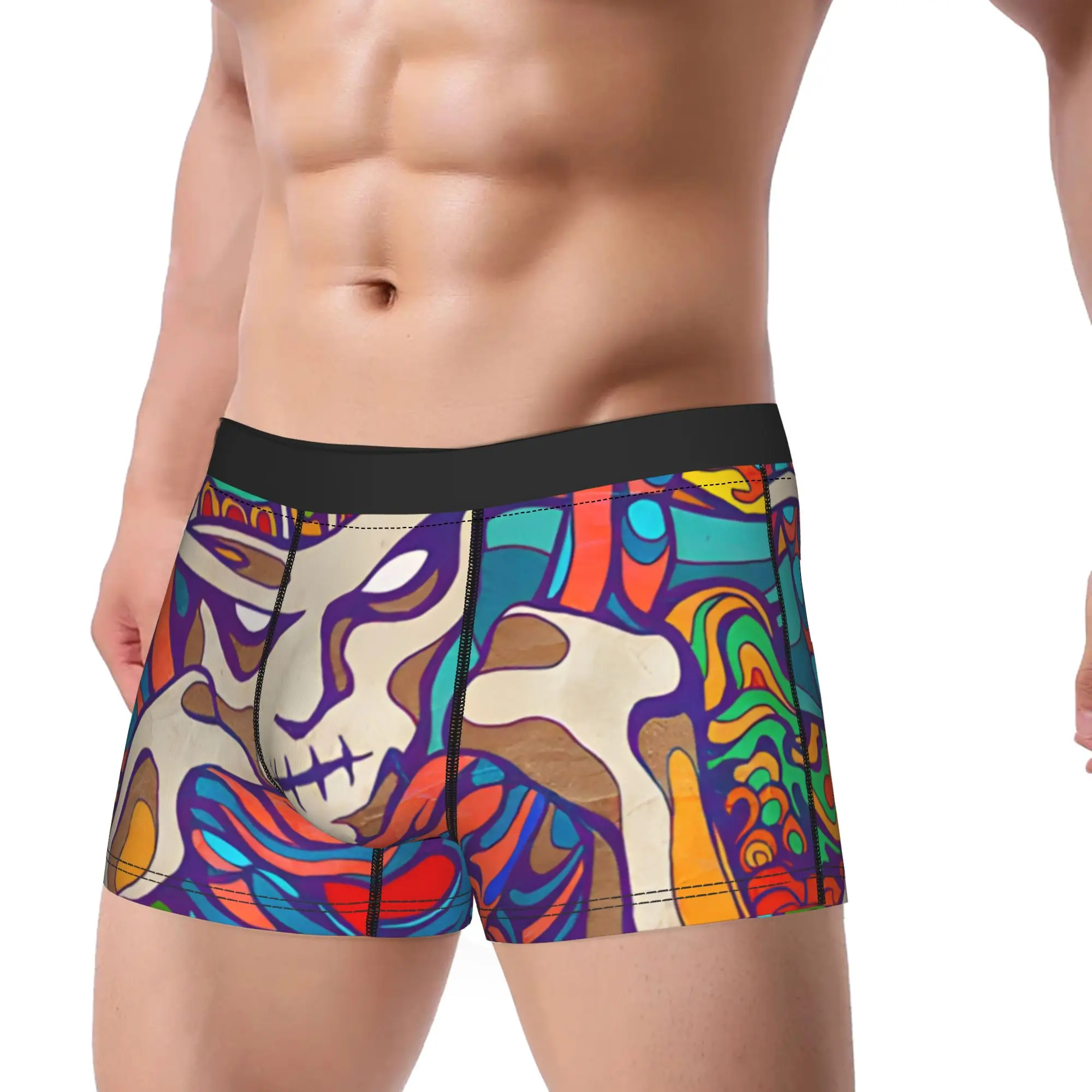 1piece Ghost Satanic Panic  Underpants Breathbale Panties Male Underwear Ventilate Shorts