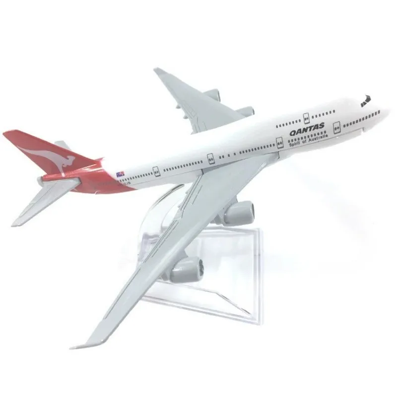 Plane B747 Toys 1/400 Scale 16cm 747 Qantas Airlines Airplane Model Toy Kids Display Diecast Commemorative Collection Gift
