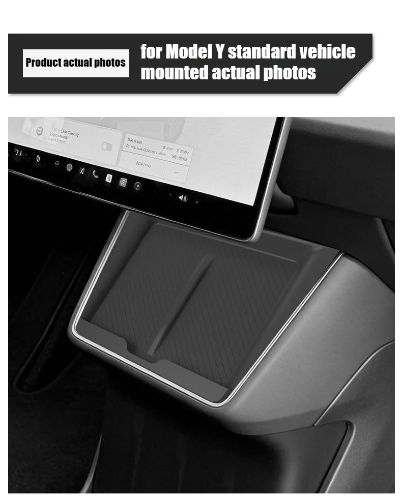 Für Tesla Model Y 2025 2026 Standard Center Kabelloses Ladepad Rutschfeste Telefonladematte Schützende Auto-Innenausstattung – Detail 17