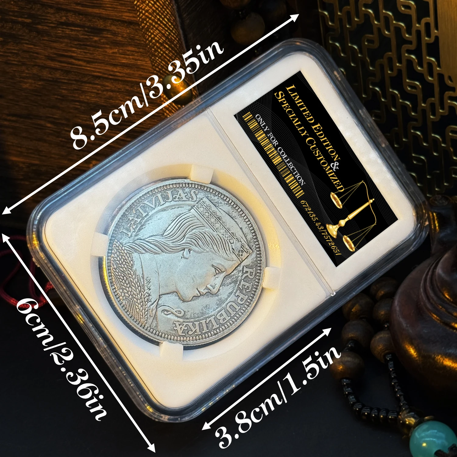 لاتفيا 1931 عملة طبق الأصل محاصر-ديكور على الطراز العتيق هدية مثالية لهواة الجمعين هدية عيد الشكر وعيد الميلاد