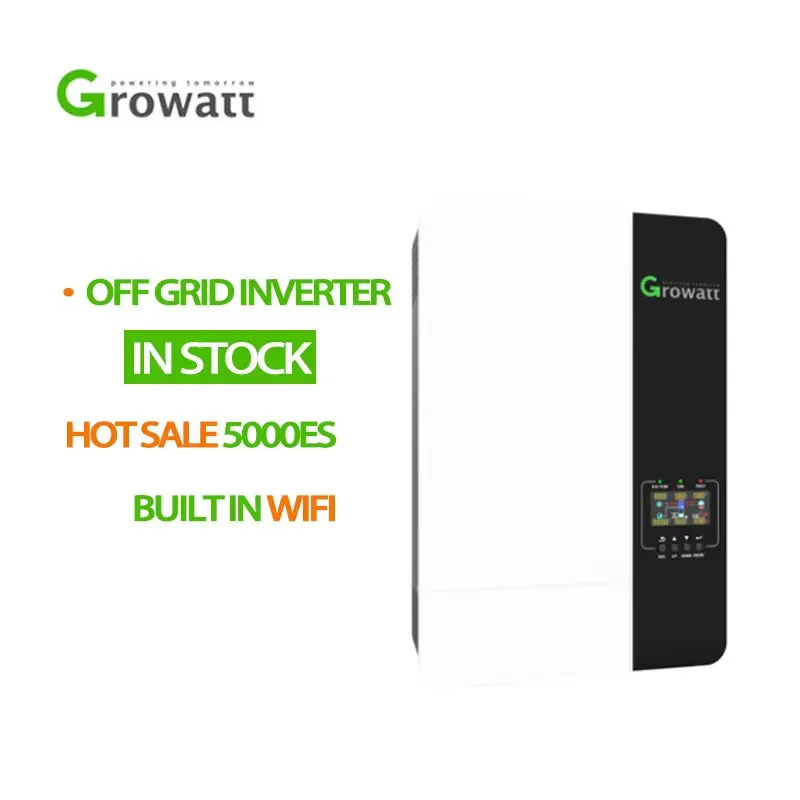 

Growatt SPF 3500ES 5000ES Inverter 3.5kw 5kw 10kw 15kw 20kw 30kw 48v 230v 400v Off Grid Hybrid Solar Power