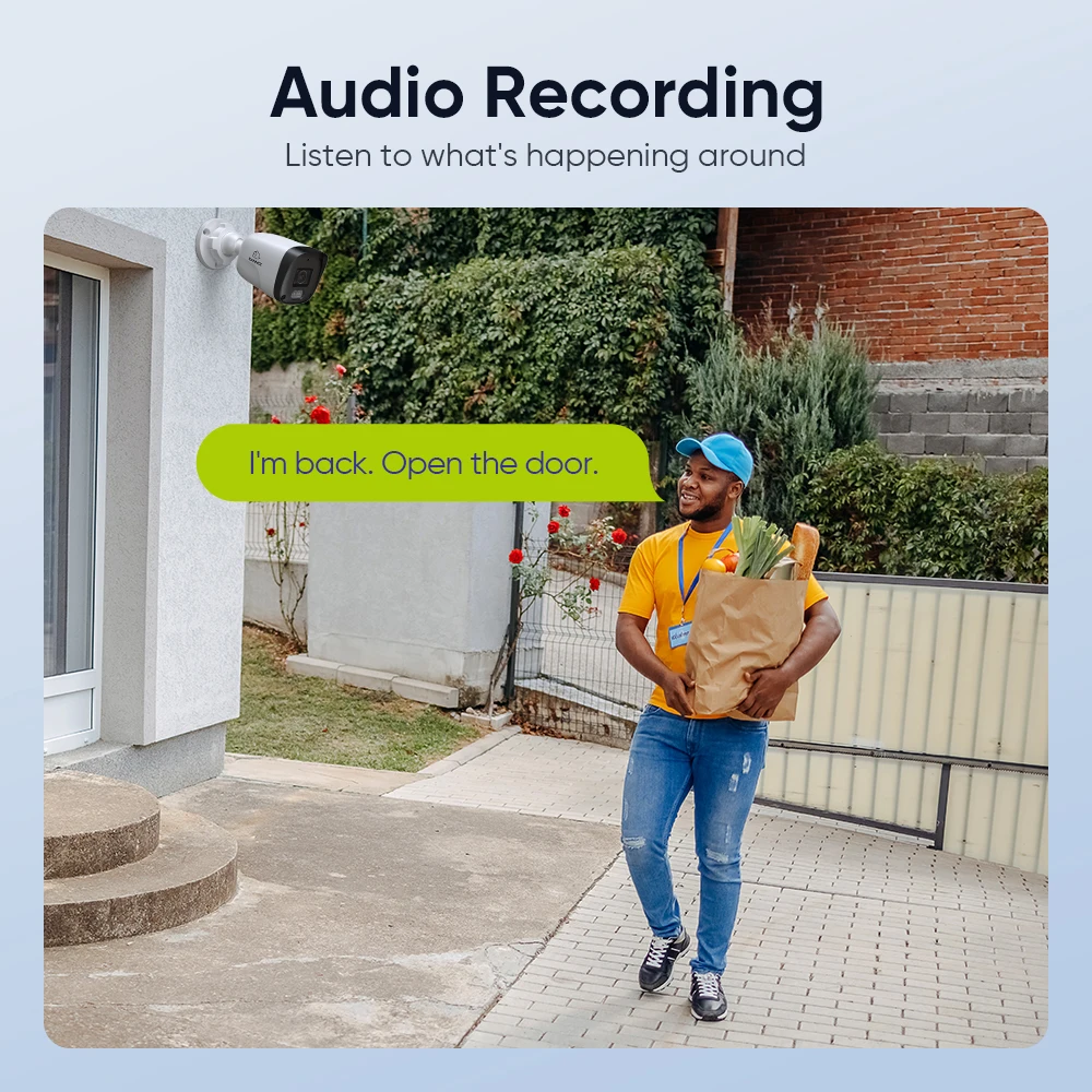 SANNCE 3MP Câmera de vigilância doméstica Sistema POE, câmera de proteção de segurança de rede Visão noturna Monitor remoto CCTV à prova d'água