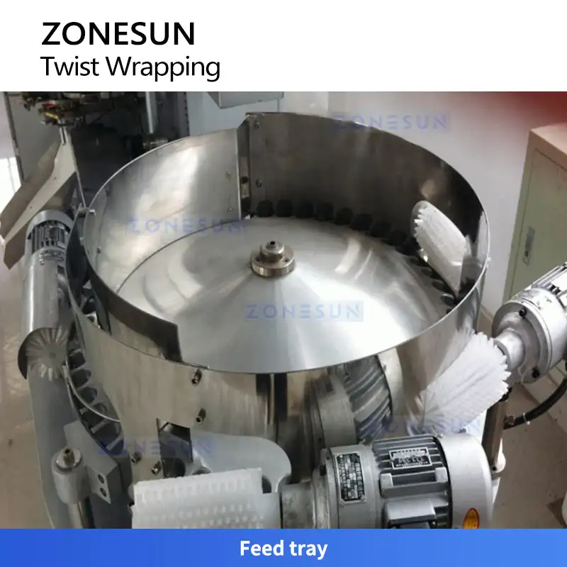ZONESUN ZS-TCW2 Auto Lollipop Twist Wrapping Machine Spherical Ball Candy Double Twist Packing Equipment Packaging Line