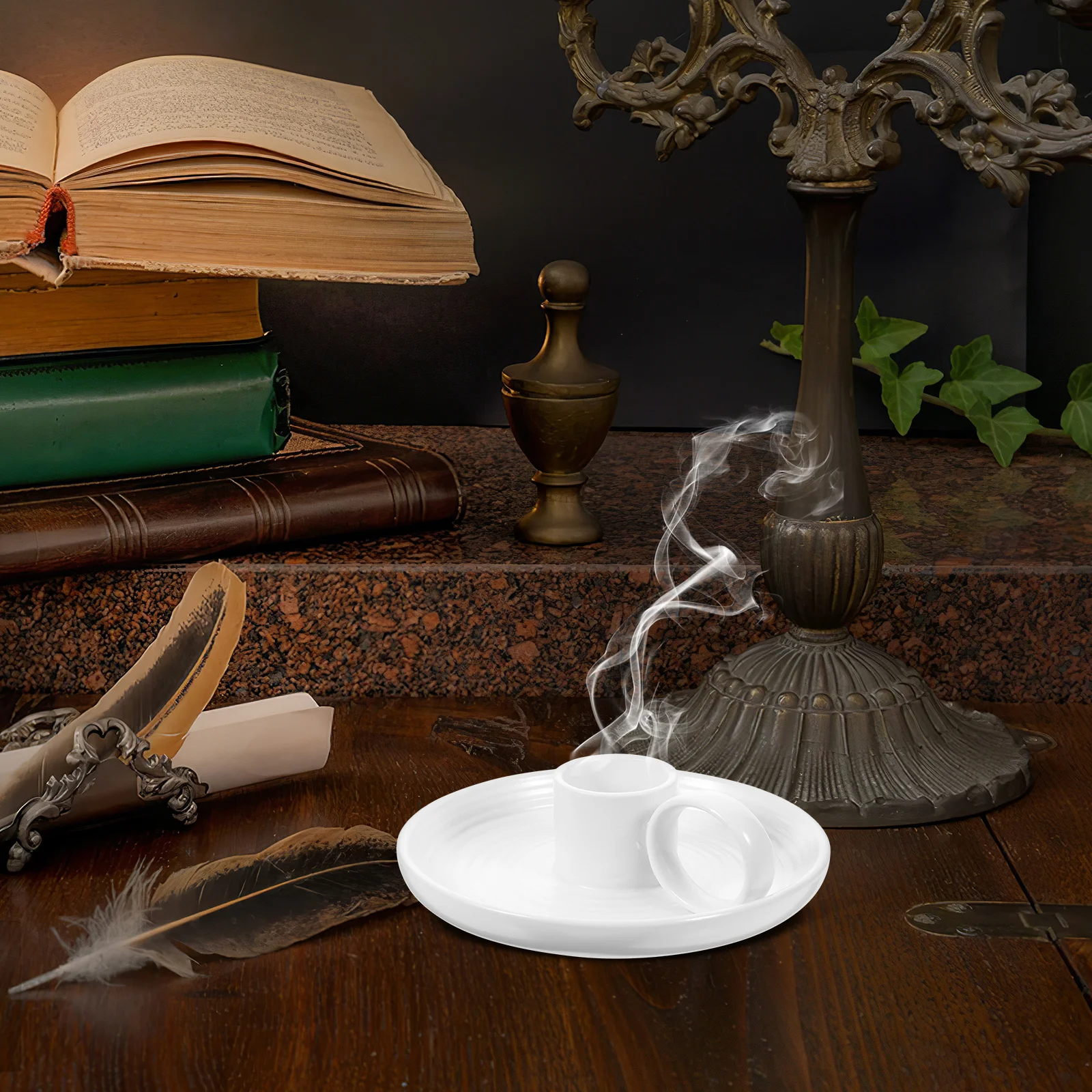 

Ceramic Wood Incense Stick Holder Portable Holder Aromatherapy Fragrance Stick Burner Decorative Desktop Decor