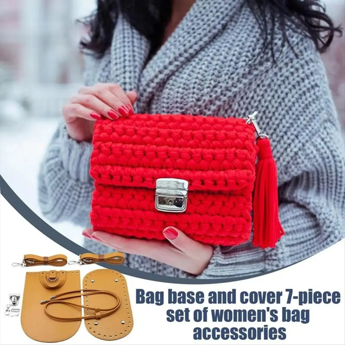 2026 + Tote Bag Accessories Multifunctional Women Bag Accessories Messenger Bag Making Kit Sling Bag Tote Bags Making Supplies