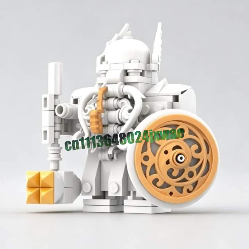 136 PCS MOC Dwarf Statue Life-Sized Sculpture Series Model Custom Puzzle DIY Creative Assembly Educational Toy Decoration Gifts