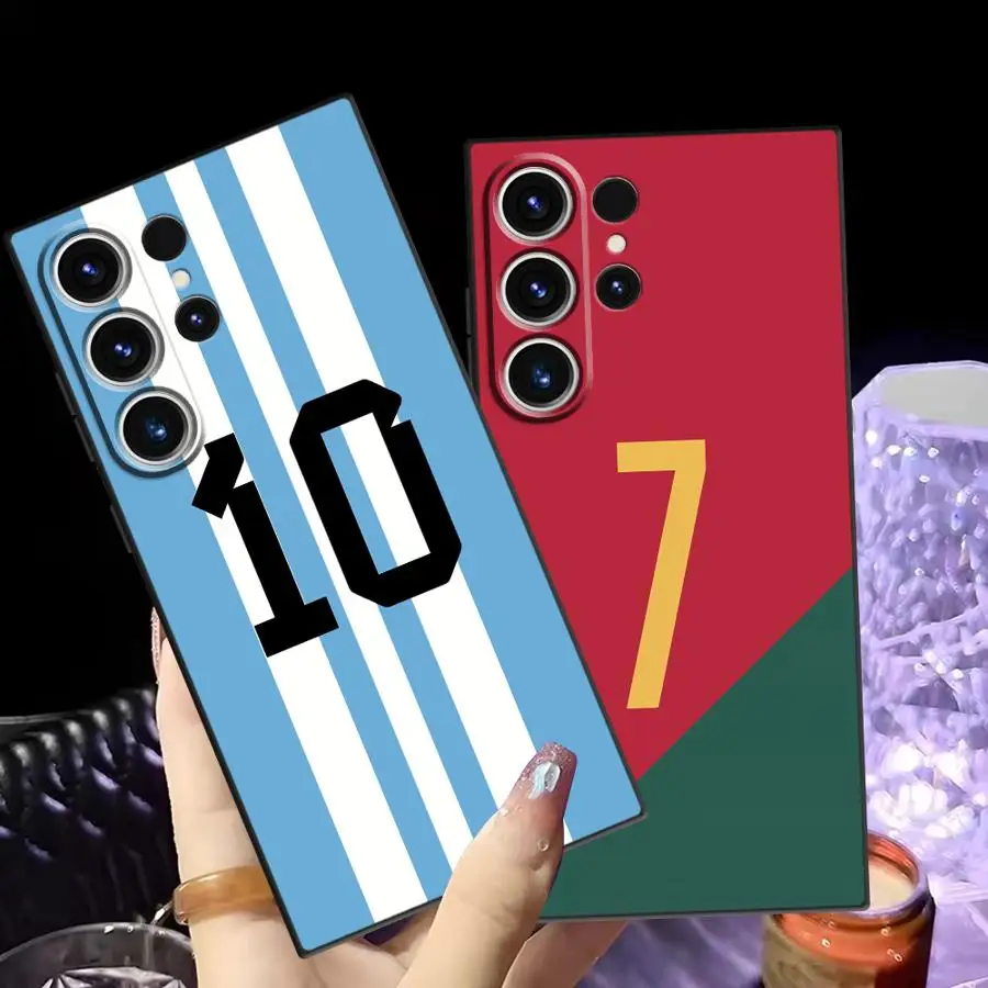 

Черный мягкий чехол для телефона Football Star Digital Art для Samsung Galaxy Note 20 Ultra S9 8 10 Plus S8 S10 9