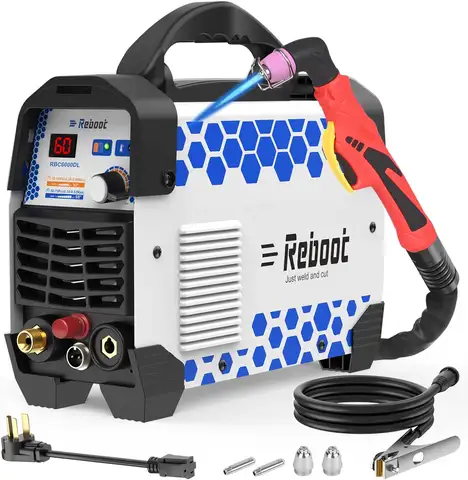 Reboot Plasma Cutter 60 Amp Pilot Arc Cutting Machine Non-Touch 1/2 inch (12mm) Clean Cut 3/4 inch (19mm) Severance Cut 110/220V