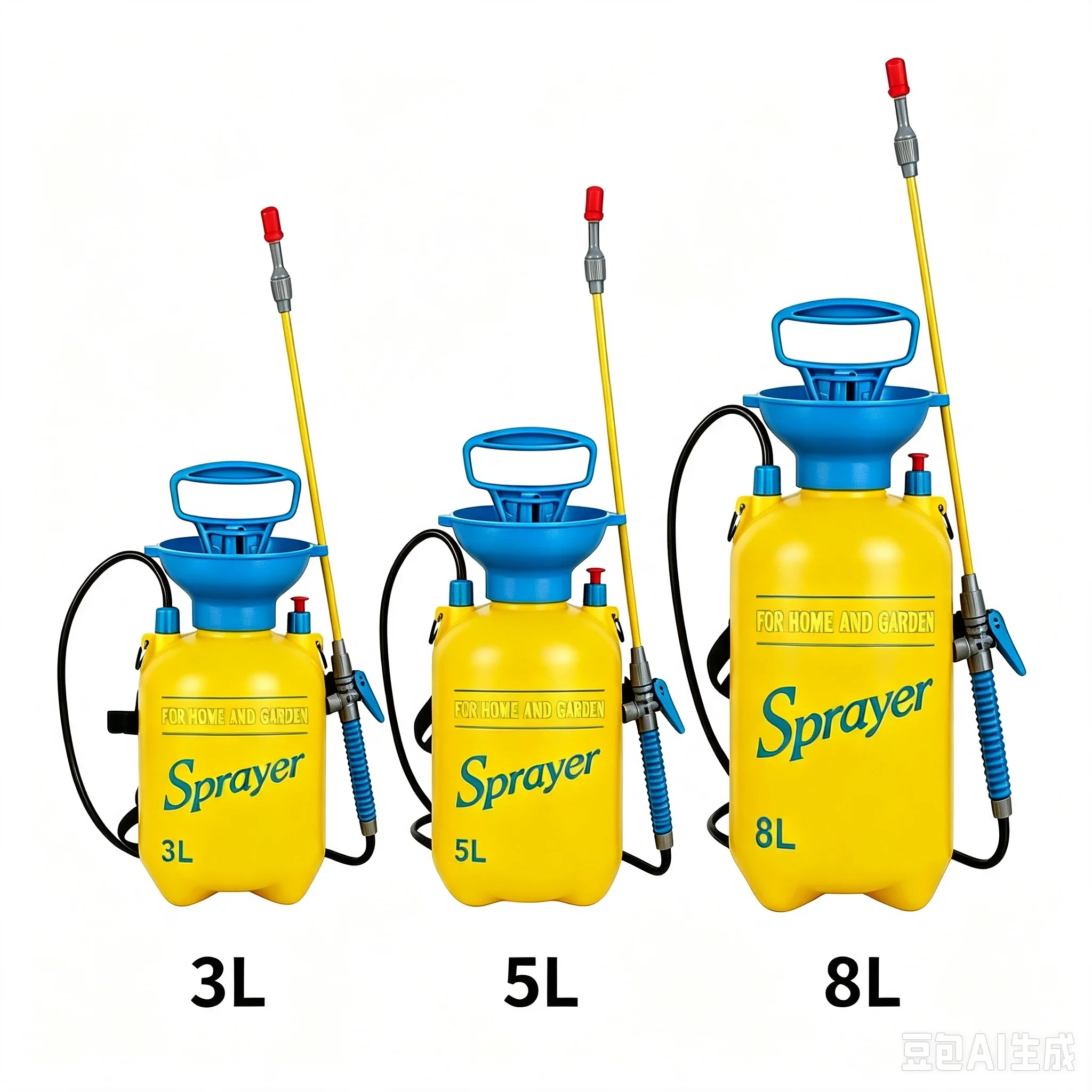 3L/5L/8L Manueller Drucksprüher Hochdruck-Luftkompressionspumpe Garten-Gießkanne für Autowäsche, Camping, Strand, Outdoor – Detail 1