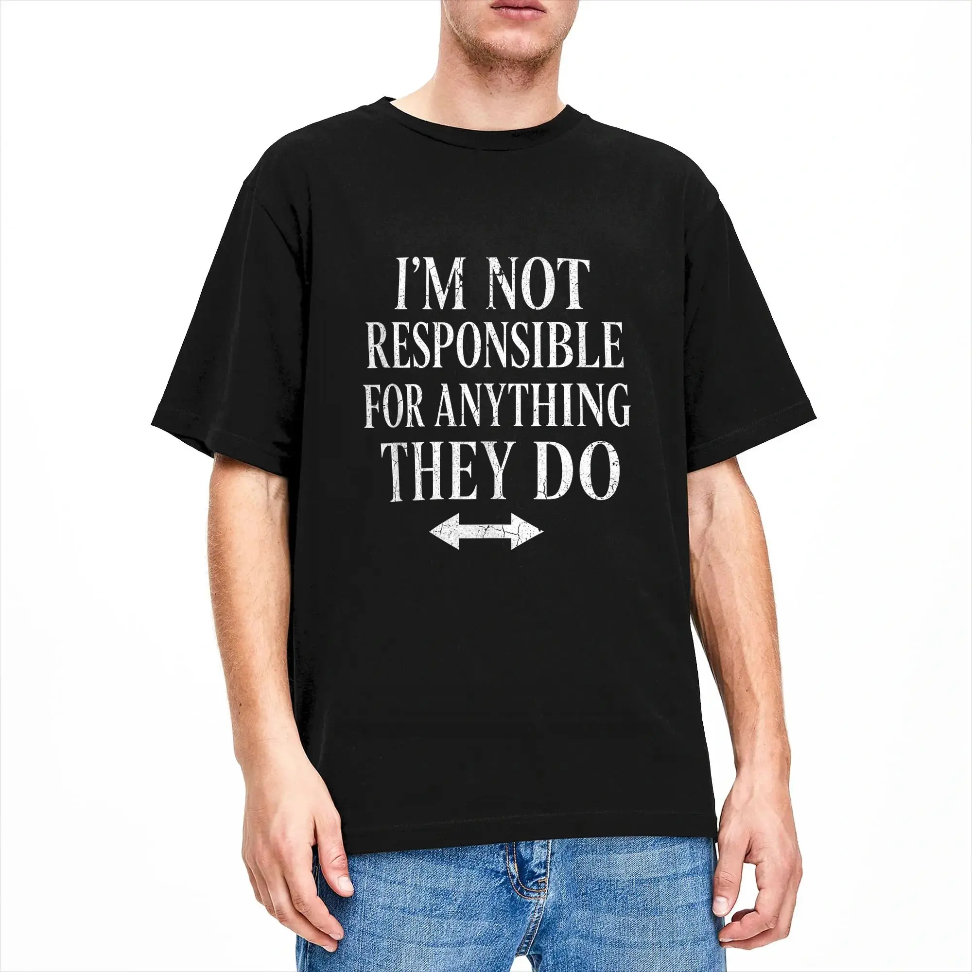 I‘m Not Responsible for Anything They Do Funny T-Shirt Beach  100% Cotton T Shirts For Man Casual Tshirt Short Sleeve Clothes