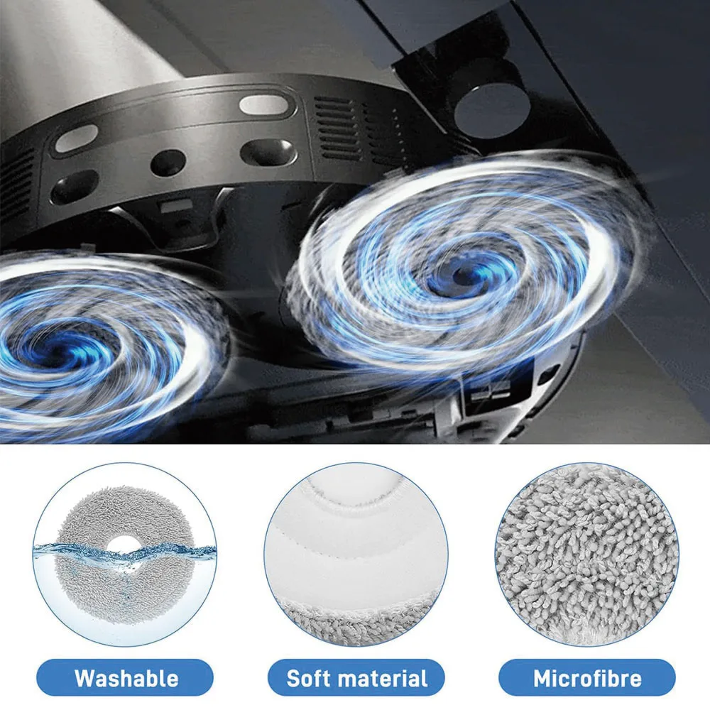 Spare Parts For JONR P20 PRO/T5 Pro Robot Vacuum Cleaner, Main Side Brush Hepa Filter Mop Cloth Mop Pad Dust Bag Replacement image 4