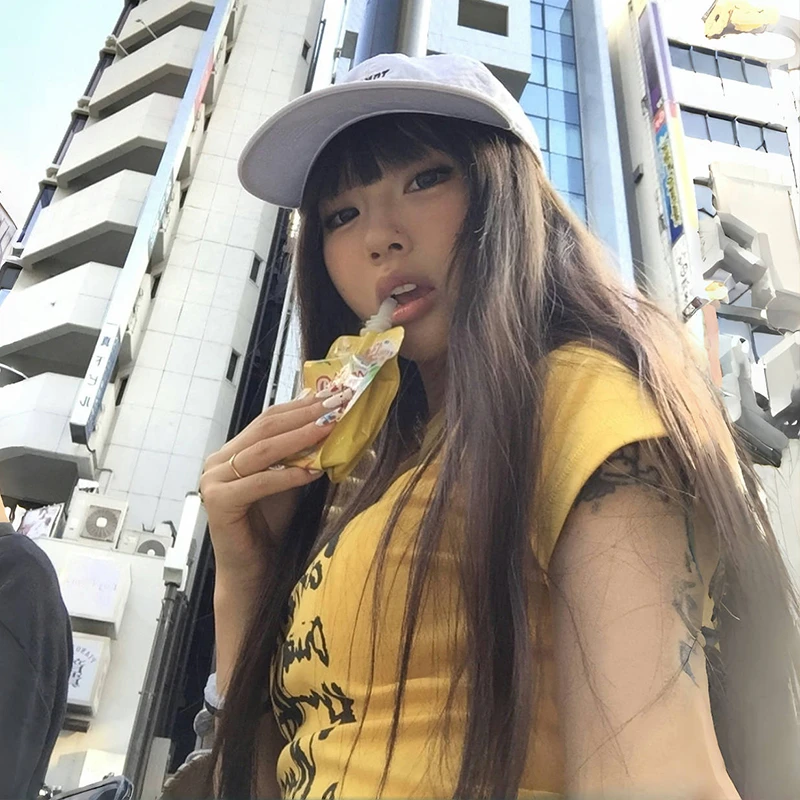 Karrram Japanese Y2k Letter Print T-shirt Vintage Harajuku Crop Top Trashy 2000s Style Short Sleeve Tee Shirt American Retro 90s image 4