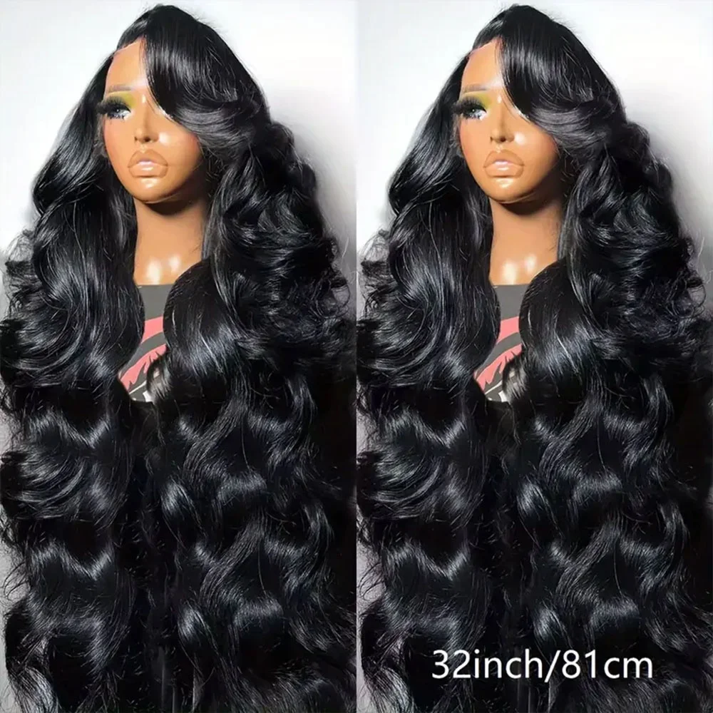 شعر مستعار بدانتيل أمامي مموج للجسم ، شعر بشري ، دانتيل شفاف ، شعر مستعار أمامي ملتف مسبقًا ، شعر طبيعي ، كثافة ، 13x4