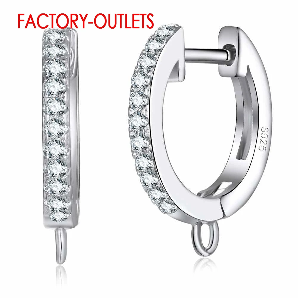 Newest Popular Trend Korean Style 925 Sterling Silver Earrings For Women Hoop Earrings Findings DIY Fashion Jewelry Accessory