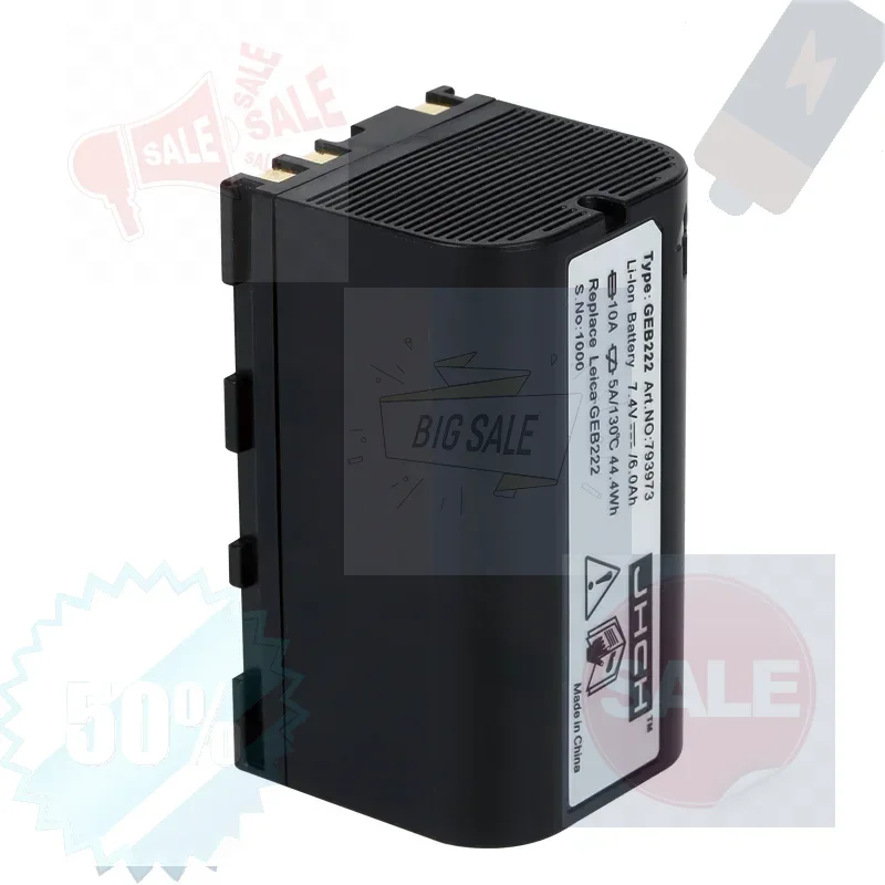 

Высококачественная литиевая батарея GEB222 7.4V 6000mAh для тахеометров LC ATX1200 GPS1200 GRX1200 и геодезических приборов