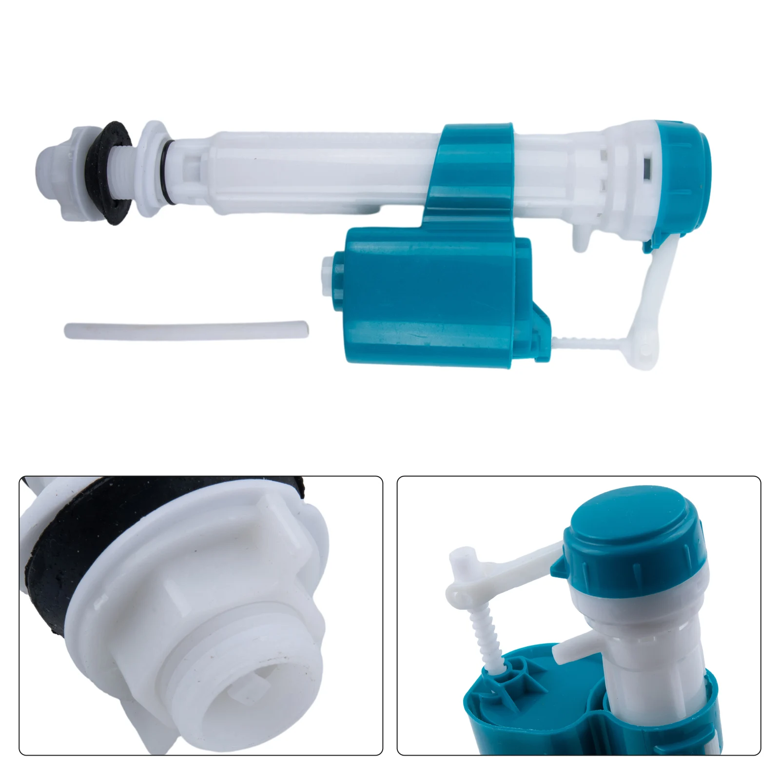 Toilet Cistern Fill Valve Entry Inlet Flush Valve Bottom Siphon Fill Float Toilet Repair Kit ABS Plastic Flush Valve