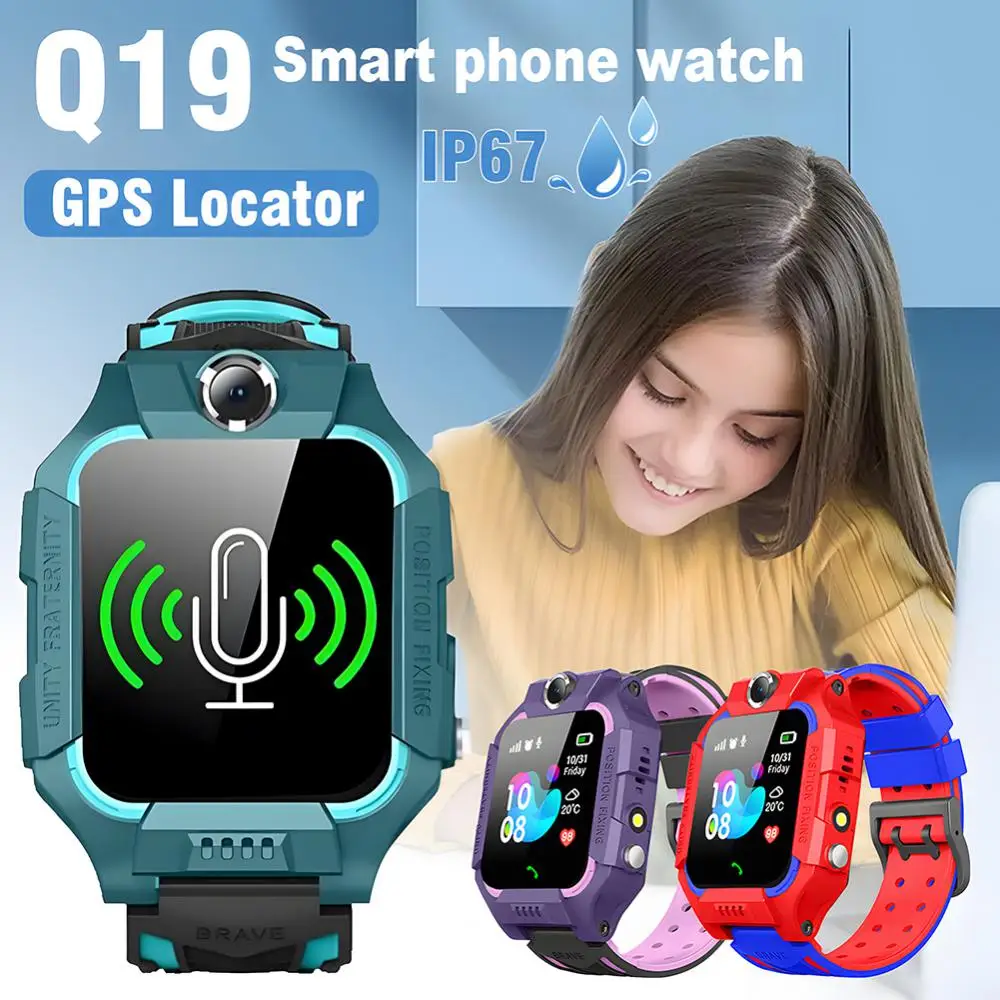 Montre connectée SOS pour enfants, étanche IP67, GPS, appel vidéo, caméra, moniteur, localisation, garçons, filles