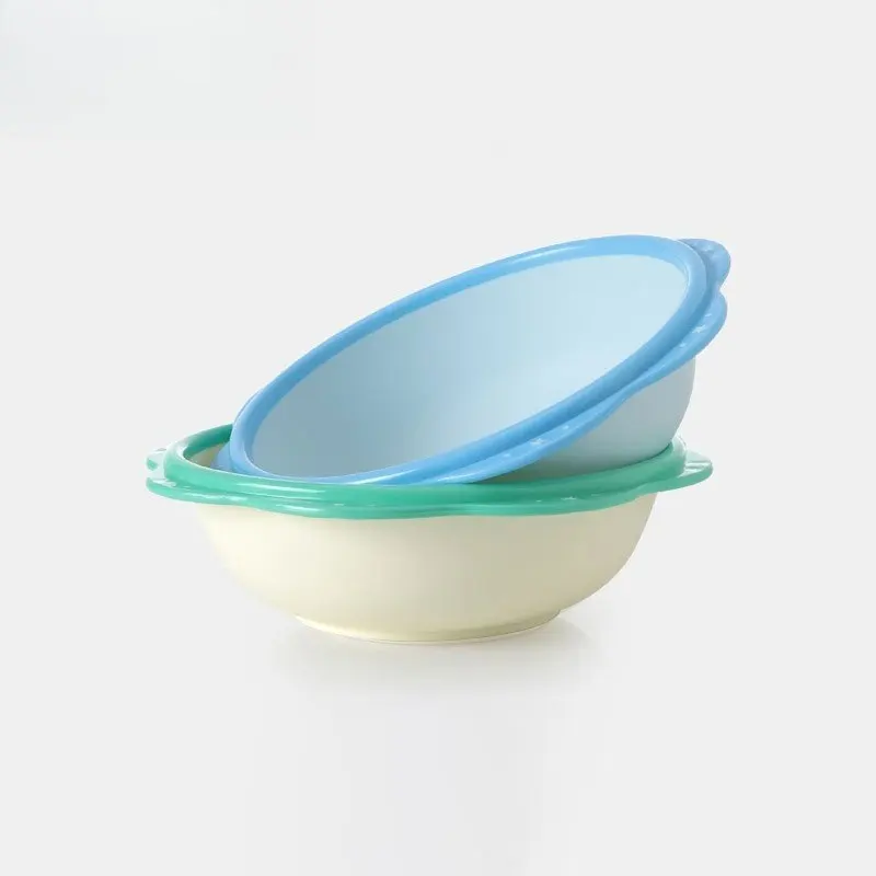 Thickened Beautiful Petal Shaped Portable Plastic Wash Basin Baby Small Face Basin For Kids Wash Face Feet PP Cleaning